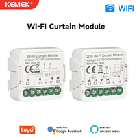 Módulo de Interruptor WiFi Tuya de 1/2 Canal para Cortinas con Control por Voz para Persianas Enrollables, Controlador Inteligente de Motor
