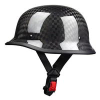 Nouvelle Arrivée Casque Moto Rétro en Fibre de Carbone avec Doublure Confortable, Demi-Casques de Protection, Vente en Gros Personnalisée
