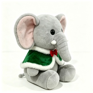 Customized Christmas <b>elephant</b> plush <b>gift</b>,Holiday-themed <b>elephant</b> stuffed animal,Cute companion <b>elephant</b> plush - Product Image 3