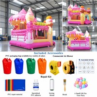 Structure gonflable commerciale avec souffleur, combo crème glacée en PVC de 13 pieds pour la location