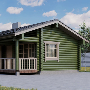 Loft chat jardin salon station chaude bûche cabine lourde Villa de campagne en bois coloré moderne préfabriqué loisirs maison en bois - Product Image 1