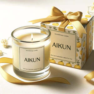 Vela Aromática en Frasco de Vidrio AIKUN de Marca Privada con Caja de Regalo con Logotipo Personalizado para Exhibición en Tiendas y Pedidos al por Mayor - Product Image 4