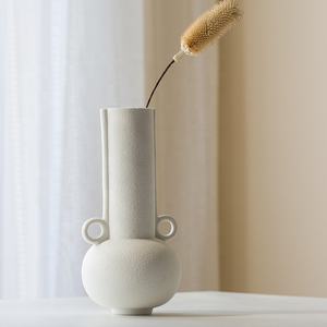 Vase en céramique à ventre rond avec Double oreille, décoration de Table, Vase de fleurs scandinave nordique, jardinière - Product Image 2