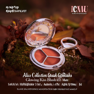 Colorete en Barra Alice Collection Glowing Kiss 655 Mute Autumn 3 en 1, Iluminador Cremoso con Brillo Sutil para Labios, Mejillas y Rostro - Product Image 3