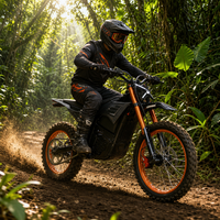 Nouvelle moto électrique tout-terrain 72V 4500W pour adultes, 61-80 km/h, batterie 22,5 Ah, freins hydrauliques, moteur sans balais