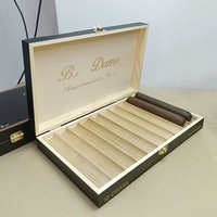 Nouvelle boîte de rangement à cigares en bois à rabat avec compartiments, humidor personnalisé, logo imprimable, cadre photo, autocollants, portefeuille