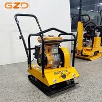 Compacteur à plaques vibrantes GZD pour travaux routiers, moteur essence 20KN, autopropulsé, plaque de base 520x480mm pour le pavage