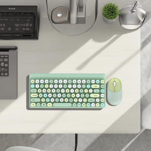 Coteci <span class=keywords><strong>USB</strong></span> Không Dây Dễ Thương Vòng Key Thông Minh Tiết Kiệm Điện Siêu Mỏng Combo Thời Trang Bàn Phím Và Chuột Combo Cho Máy Tính Xách Tay - Product Image 2