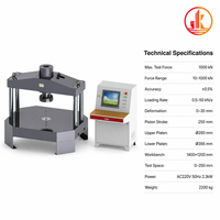 Manhole Cover Compression Machine 1000kN Fully Automatic Four Column Servo Tester for Cast Iron Concrete Crack Load Test