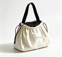 Tas Tote Kanvas Wanita Custom Kapasitas Besar, Tali Bahu OEM ODM, Pegangan Katun, Tas Belanja Trendi Baru, Tali Serut, Motif Huruf, Fashion