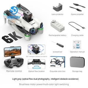 Dron 814 con <span class=keywords><strong>GPS</strong></span>, Cámara Dual Profesional <span class=keywords><strong>4K</strong></span>, <span class=keywords><strong>WIFI</strong></span> <span class=keywords><strong>5G</strong></span>, Evitación de Obstáculos de 360°, Motor sin Escobillas FPV, Quadcopter RC, Mini Dron - Product Image 6