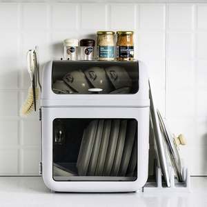 <span class=keywords><strong>Vaisselle</strong></span> de cuisine anti-poussière baguettes boîte de rangement support de comptoir armoire de cuisine à deux couches porte-<span class=keywords><strong>vaisselle</strong></span> en plastique avec couvercle - Product Image 2