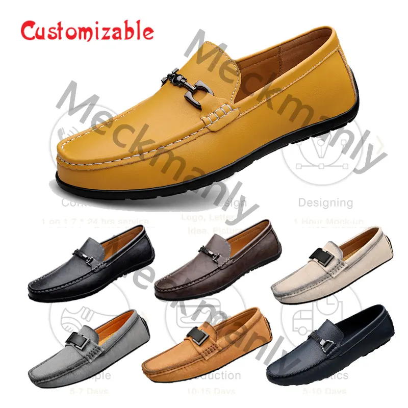 Custom Men Shoes Moccasins Loafers Loafer Suede Driving Shoes Custom Men's Loafer Men's Formal Dress Shoes