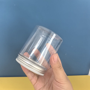 Leere klare 120ml 150ml 180ml 200ml 250ml Aufbewahrung behälter für die Küche mit weißen Kunststoff-Schraub deckeln für den kosmetischen Make-up-Topf - Product Image 6