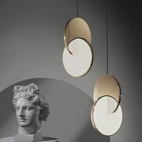 Lustre d'éclipse solaire de modèle de concepteur postmoderne éclairage de luxe minimaliste nordique pour des lumières de barre de salle à manger de chambre à coucher