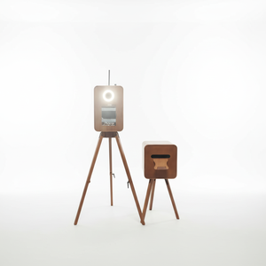 Appareil <span class=keywords><strong>photo</strong></span> reflex numérique vintage en bois, éclairage beauté pour iPad et photomaton : ajoute une ambiance festive aux événements de fin d'anné<span class=keywords><strong>e</strong></span> - Product Image 1