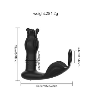Massaggiatore Prostatico Vibrante 2 <span class=keywords><strong>in</strong></span> 1 Hell Flower, <span class=keywords><strong>Plug</strong></span> Anale Retrattile a 9 Velocità con Telecomando, Giocattoli per Adulti - Product Image 5