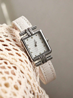 Montre à quartz de luxe minimaliste rectangulaire exquise, petit cadran, style britannique vintage, mode de niche PRO20