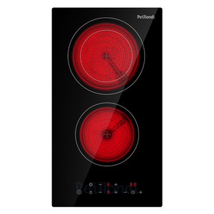 Table de cuisson en céramique de 30 cm haute puissance 3200W, cuisinière électrique à double anneau <span class=keywords><strong>Domino</strong></span> avec commande tactile, cuisinière infrarouge intégrée, 15+ ans de garantie - Product Image 1