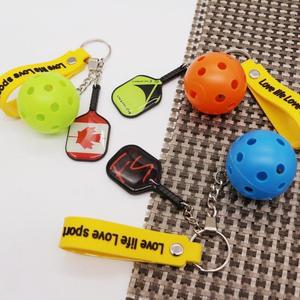 Llaveros Mini Pickleball pp Net Anime Sublimation Fan DIY Metal Drip Rubber Pickleball Bag Men's Pickleball Racket Keychain