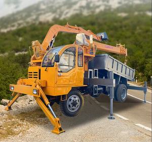 Escavatore montato su camion montato su ruota personalizzato con gru - Product Image 4