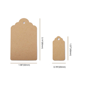 Kustom pakaian daur ulang Kecil garmen kertas Kraft coklat label gantung - Product Image 6