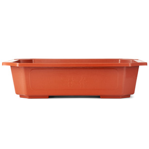 Brick Red Rectangular Bonsai Basin Plastic Eight Square Basin Melamine Retro Landscape Flower Pot Chinese Style Thick Flower Pot