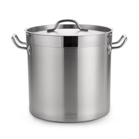Ensemble de marmites à soupe chaudes en acier inoxydable robuste de grande capacité pour la cuisine professionnelle et la restauration