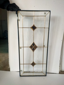Inserts en vitrail biseauté pour porte d'entrée, <span class=keywords><strong>verre</strong></span> <span class=keywords><strong>baroque</strong></span> en losange pour porte d'entrée, vitrail personnalisé pour porte. - Product Image 3
