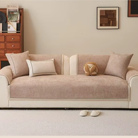 Housse de canapé en chenille de couleur unie, style moderne, amovible, résistante aux taches, lavable – Fabricant