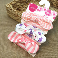 Vente en gros d'usine, accessoires pour cheveux pour enfants personnalisés, ensemble d'accessoires pour cheveux, bandeau pour bébé, 3 pièces, turban noué, bandeaux pour filles