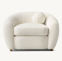 Mobilier personnalisé d'usine SYLVAIN fauteuil à coussin intégré extra épais canapé classique confortable fauteuil de salon doux