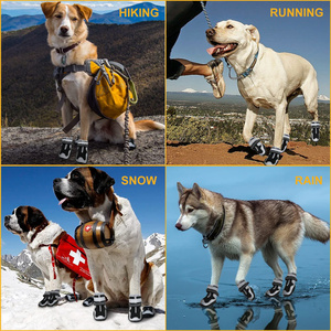 Botas para Perros, para Caminatas al Aire Libre, Invierno, Pavimento Caliente, Playa, Perros Medianos y Grandes, Correas de Sujeción, Suela Antideslizante Resistente - Product Image 4
