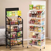 Étagères de présentation multifonctionnelles en métal à plusieurs niveaux pour supermarchés, non pliables, pour magasins de proximité et usage domestique – Vente en gros