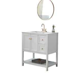 Simple smart bathroom cabinet modern wash basin floor standing bathroom cabinet - Product Image 5