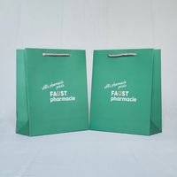 Bolsa de Papel de Arte de Lujo Ecológica Personalizada con Asa de Cuerda de Algodón para Medicamentos, Píldoras y Líquidos, con Logotipo Personalizado y Laminado Mate