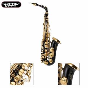 Saxofón Alto Profesional Negro con Llaves Doradas, Instrumento <span class=keywords><strong>de</strong></span> <span class=keywords><strong>Viento</strong></span> <span class=keywords><strong>Madera</strong></span> para Exámenes <span class=keywords><strong>de</strong></span> Banda y Actuaciones, Venta al por Mayor - Product Image 1