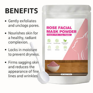 Rose <b>Mask</b> Powder Brightens Dullness Hydrates Deeply Gentle Exfoliation For All Skin Types DIY Face <b>Mask</b> Daily Night Use 60g - Product Image 5