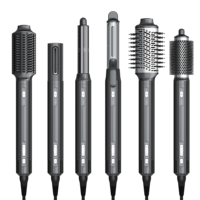Styler à air chaud BLDC 6-en-1, lisseur ionique portable, brosse à friser, séchage, 3 vitesses, alimenté par batterie, moteur 1200W