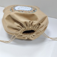 Pochette en velours imprimée personnalisable avec cordon de serrage, sac en velours polyester doux au toucher pour la protection des vêtements et l'emballage de cadeaux de fin d'année