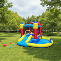 Château gonflable style éléphant avec piscine à balles et toboggan pour fêtes d'enfants et usage commercial – Promotion