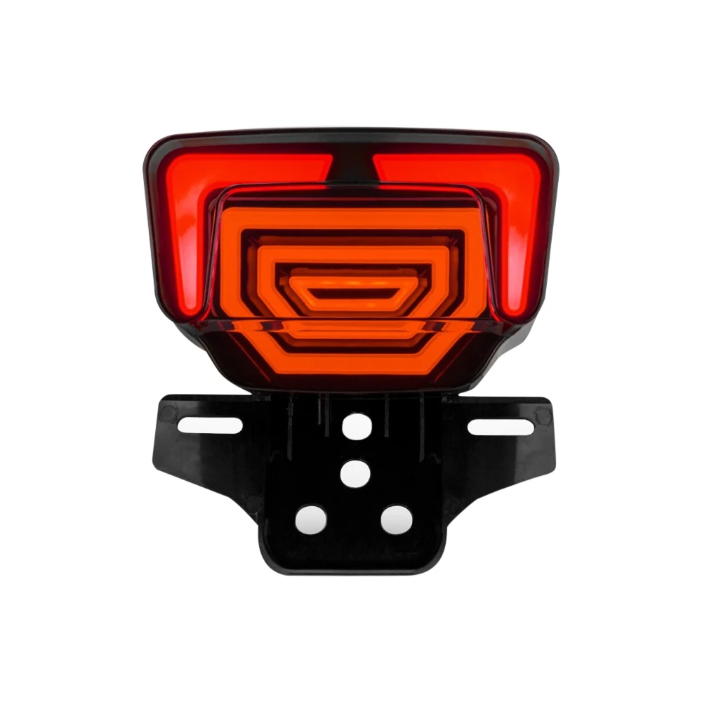 Soporte de plástico GN rojo + luz roja + amarilla
