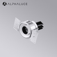 Spot LED encastrable Alphaluce réglable sans cadre 7W COB pour salon, design moderne, intensité variable, CRI 97 élevé