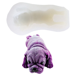 Shar Pei Dog <b>Silicone</b> Mold 4 Inch For Fondant Cake <b>Baking</b> DIY Ice Cream Mousse Mold Flexible Food Safe Reusable - Product Image 2