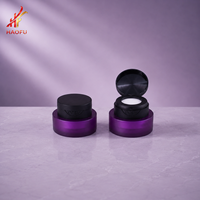 Pot en plastique vide violet TOEM/OED personnalisé de 2,5/5 g avec couvercle rabattable pour gel à ongles, baume, cosmétiques, soins de la peau, échantillons