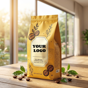 ถุงกาแฟแบบก้นแบนสั่งทำขายส่ง ซิปล็อค บรรจุภัณฑ์แบบยืดหยุ่นเคลือบลามิเนต พร้อมวาล์ว โรงงานผลิตโดยตรง รับผลิตแบบ OEM ODM - Product Image 2