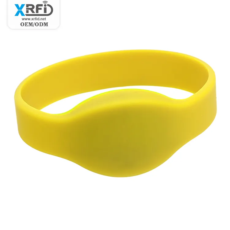 Pulseira personalizada de silicone RFID para eventos NFC, pulseira personalizada de 125KHz/13.56Mhz para controle de acesso