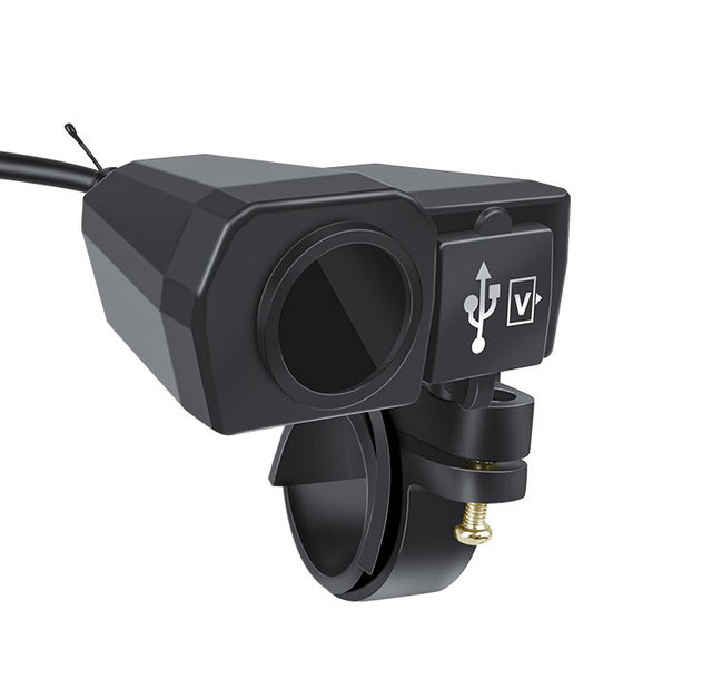 New Trending Motorcycle Charger Usb-c Waterproof Sae 6.4a Dual Usb Motorcycle Phone Charger With Voltmeter