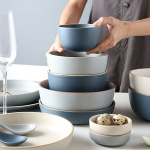 EKA Assiettes en <span class=keywords><strong>porcelaine</strong></span> de luxe moderne, assiettes à dîner, assiettes à déjeuner, assiettes en céramique pour pâtes, assiettes à steak, vaisselle en grès, cuillère, bols à fruits, vaisselle pour la maison - Product Image 2