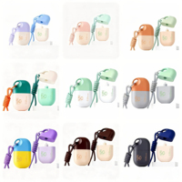 Flacons de lotion colorés en gros, contenants en tube PE avec logo personnalisé, flacons de crème solaire avec bouchon à vis, trou pour cordon, flacon de crème solaire